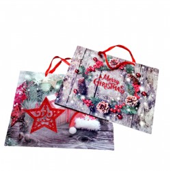 Картонена Коледна торбичка 