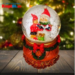 Музикално , механично Коледно преспапие