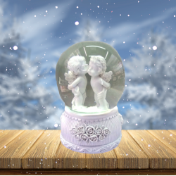 Музикално преспапие с ангелчета