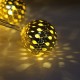 Новогодишни лампички , метални , 10 LED топки