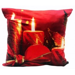 Коледна калъфка за декоративна възглавница - Свещи