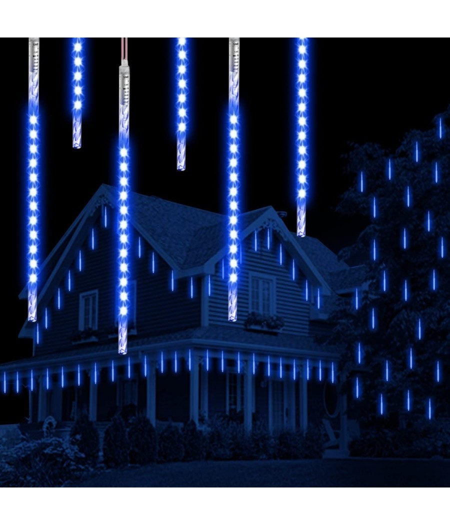 Светещи сини висулки  (падаща светлина)
