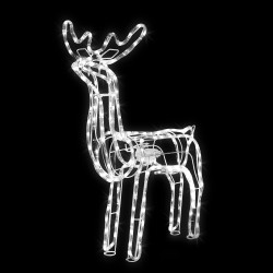 Голям светещ Коледен елен 90 h 76 см