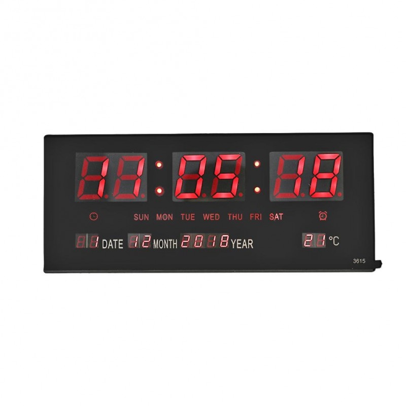 LED електронен часовник с големи цифри (час, дата и температура)