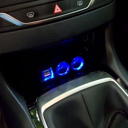 Разклонител за запалкаа на автомобил с 2 гнезда