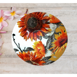 Стъклена купа със слънчоглед 25 см.