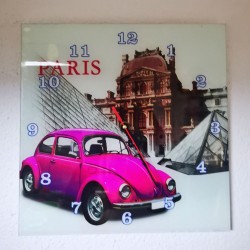 Стъклен стенен часовник на Париж Стъклен стенен часовник на Париж