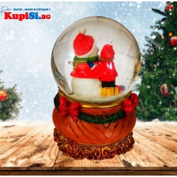 Музикално , механично Коледно преспапие