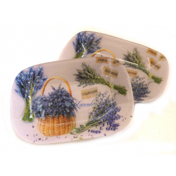 Стъклена купа с  декор Лавандула 