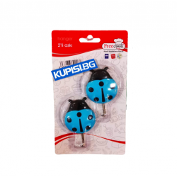 Лепящи закачалки калинка с метална кука (Комплект 2 броя)