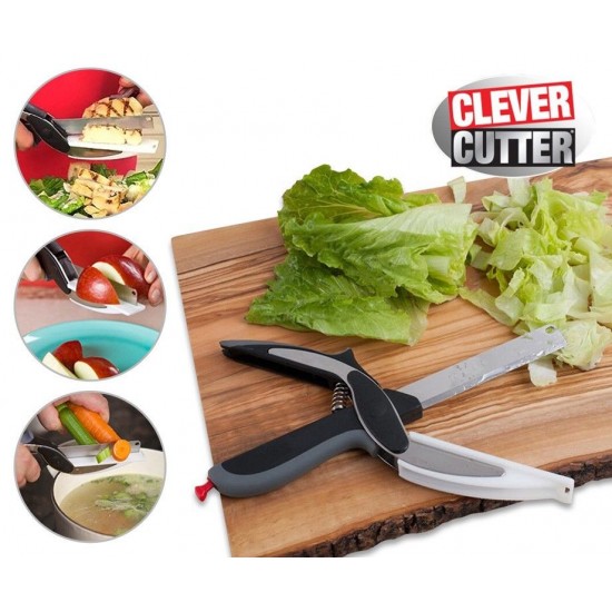 Ножица с нож и вградена дъска Clever Cutter
