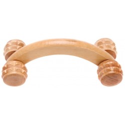 Дървен масажор с 4 колела