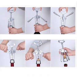 Висококачествен Метален Тирбушон с лостов механизъм и отварачка Висококачествен Метален Тирбушон с лостов механизъм и отварачка