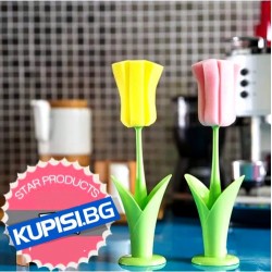 Гъба за миене на чаши във формата на цвете