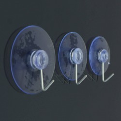 Вакумни закачалки, прозрачни, 4 см. метална кука 