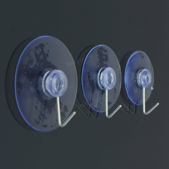 Вакумни закачалки, прозрачни, 4 см. метална кука 