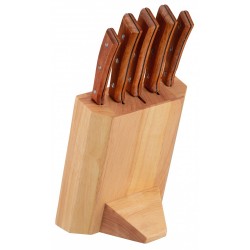 Луксозен сет ножове с дървена поставка