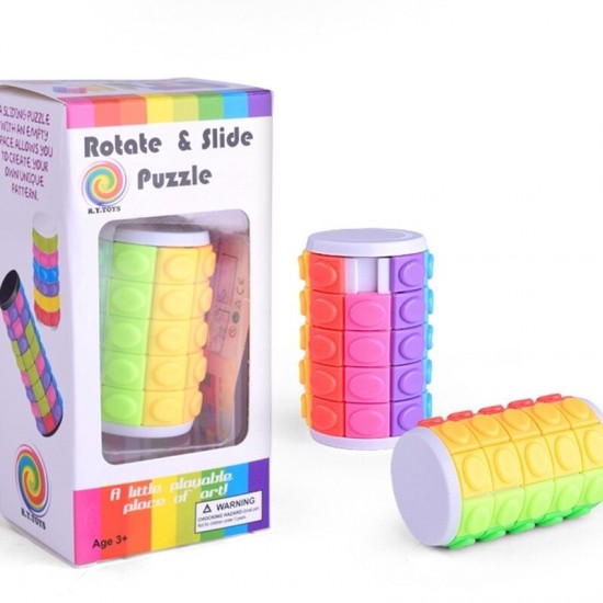 Пъзел - цилиндър ,тип Rubik ,TOI TOYS, 6 cm
