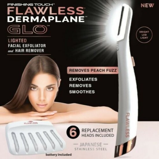 Flawless Dermaplane Glo мини тример за обезкосмяване със светлина