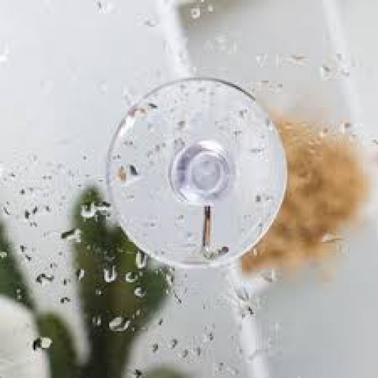 Вакумни закачалки, прозрачни, 4 см. метална кука 