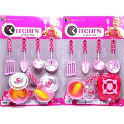 Кухненски комплект розов на картон