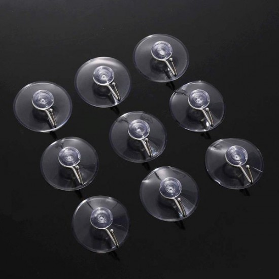 Вакумни закачалки, прозрачни, 4 см. метална кука 