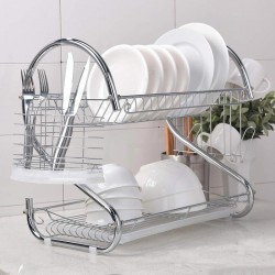 Елегантен сушилник за съдове на две нива 