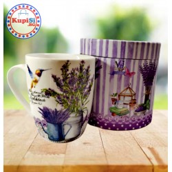 Чаша лавандула в кутия