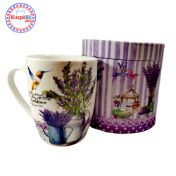 Чаша лавандула в кутия