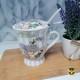 Порцеланова чаша с капаче и цедка "Beautiful ,,