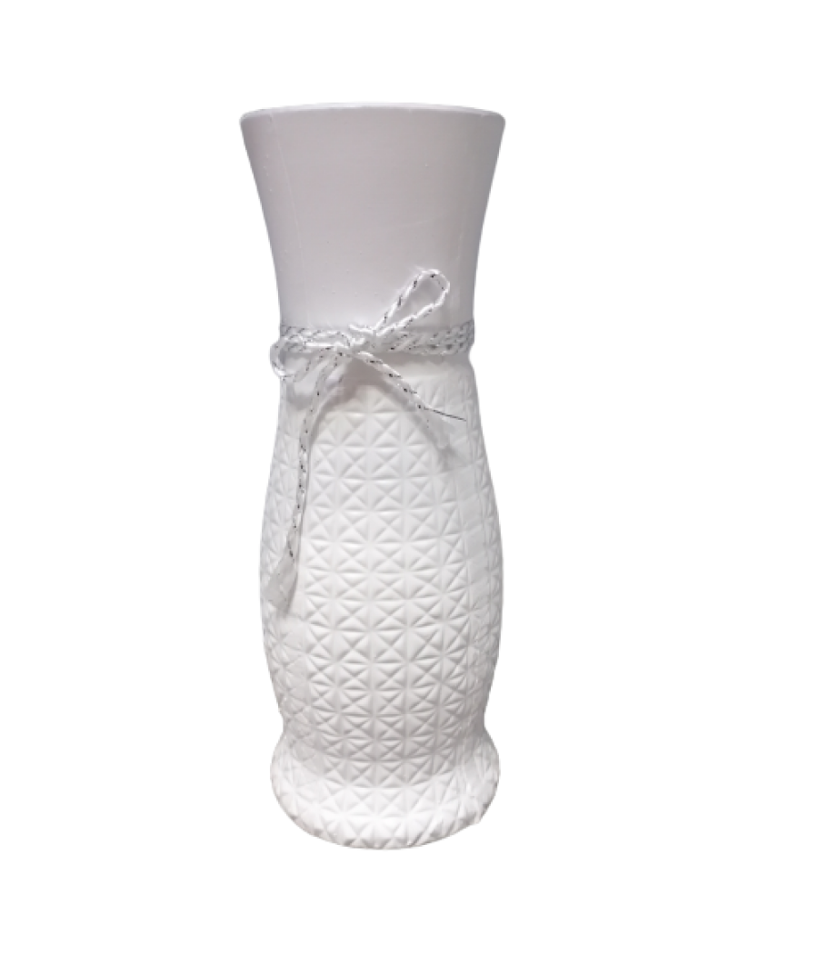 Керамична бяла ваза