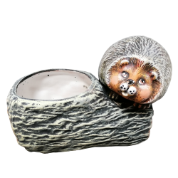 Керамична саксия пънче с таралеж