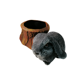 Керамична саксия пънче право с заек