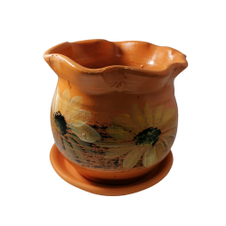 Керамична саксия оранжева