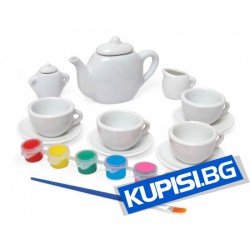 Детска настолна игра за Оцветяване на чаен сервиз