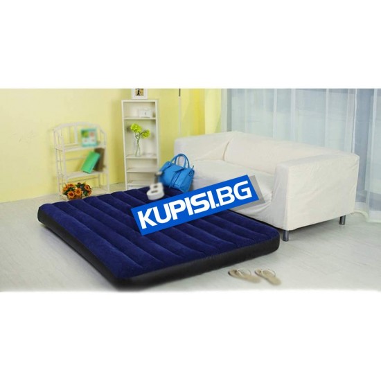 Надуваем дюшек / матрак INTEX Classic Downy, 137 х 191 х 25 см. 