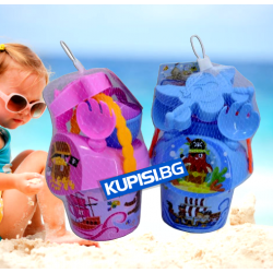 КОФИЧКА ЗА ПЯСЪК С АКСЕСОАРИ ЗА ИГРА