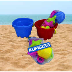 КОФИЧКА ЗА ПЯСЪК, ЗАМЪК С 3 АКСЕСОАРА И ЛЕЙКА