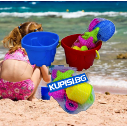 КОФИЧКА ЗА ПЯСЪК, ЗАМЪК С 3 АКСЕСОАРА И ЛЕЙКА