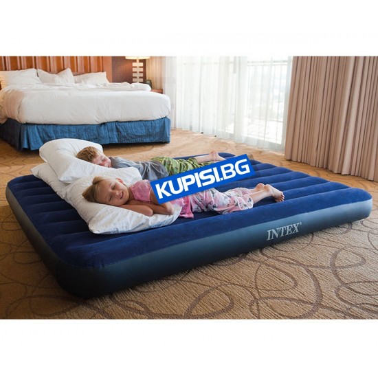 Надуваем дюшек / матрак INTEX Classic Downy, 137 х 191 х 25 см. 