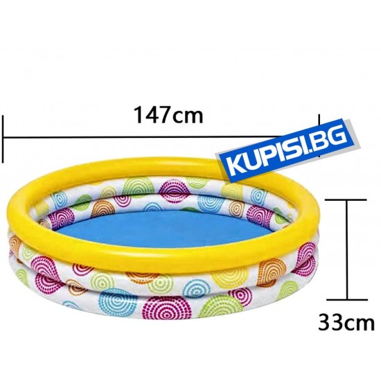 Надуваем басейн с 3 ринга – 147 x 33 см