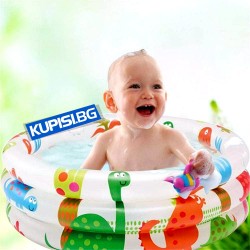 Надуваем бебешки басейн с динозаври