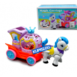 Светеща музикална каляска с диско ефект 