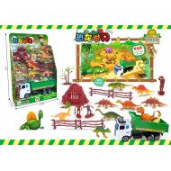 КАМИОН С ДИНОЗАВРИ И ОГРАДА В БЛИСТЕР