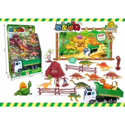 КАМИОН С ДИНОЗАВРИ И ОГРАДА В БЛИСТЕР