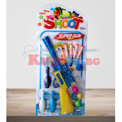 Пушка с меки патрони , топчета и кегли