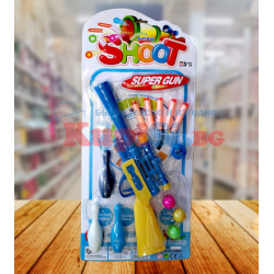 Пушка с меки патрони , топчета и кегли