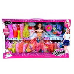 Кукла с 18 рокли и други аксесоари