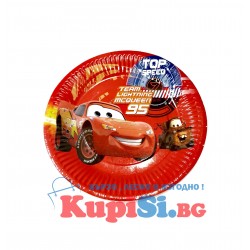 Детски парти чинийки 10 броя  Колите "Cars"