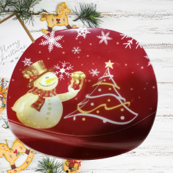Порцеланова Коледна чиния Снежко